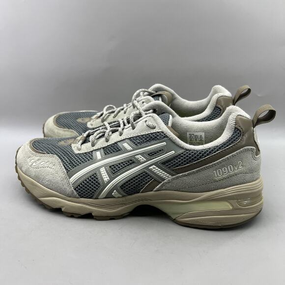 Asics 1090 V2 Running Shoes Men Size 9.5 Gray Tan Mesh Suede Comfort Sneakers main image 4
